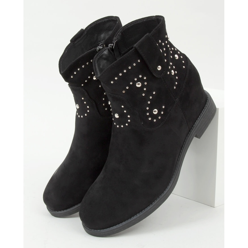 Stivali con zeppa nascosta Odessa Black nero 1