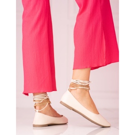 Ballerine Shelovet da donna beige con catene 1