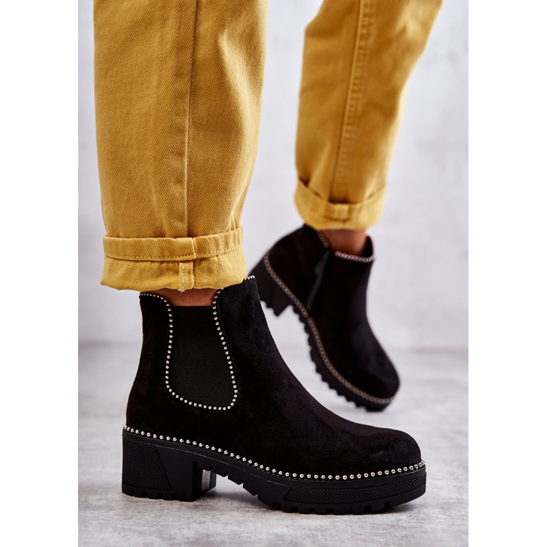 PG1 Stivali da donna Afaries neri con borchie nero 1