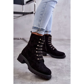 PG1 Stivali neri Malesia in suede con strisce decorative nero 1