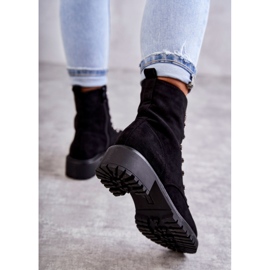 PG1 Stivali neri Malesia in suede con strisce decorative nero 2