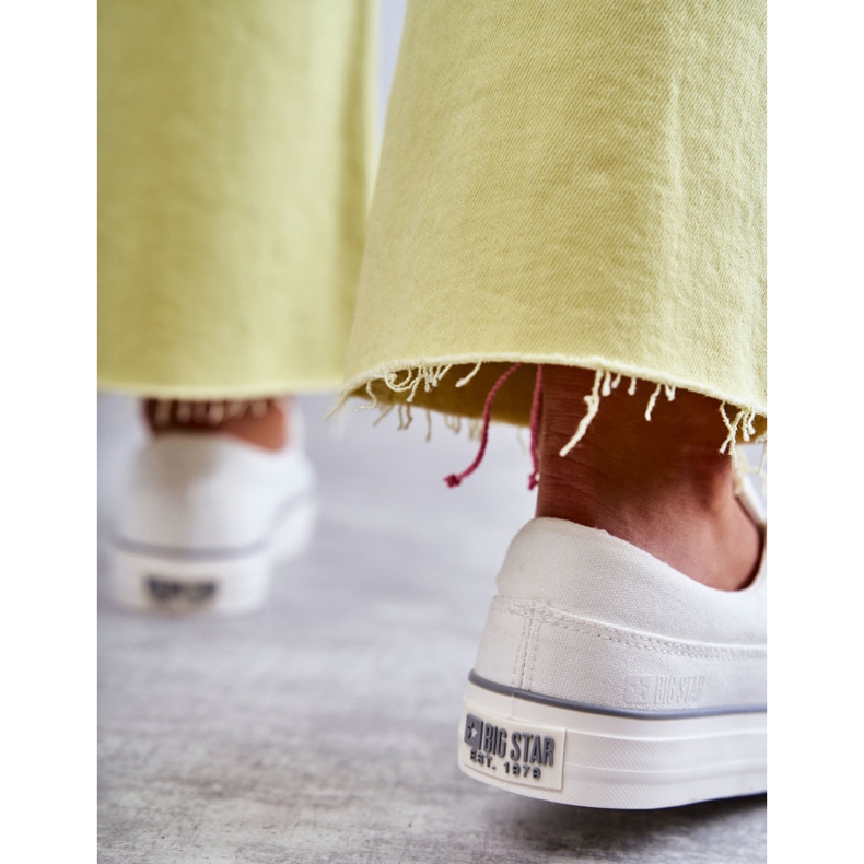 Sneakers da Donna in Tessuto Big Star KK274017 Bianche bianco 1