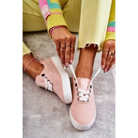 Sneakers in tessuto da donna Big Star KK274020 Nude rosa 1