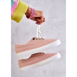 Sneakers in tessuto da donna Big Star KK274020 Nude rosa 2