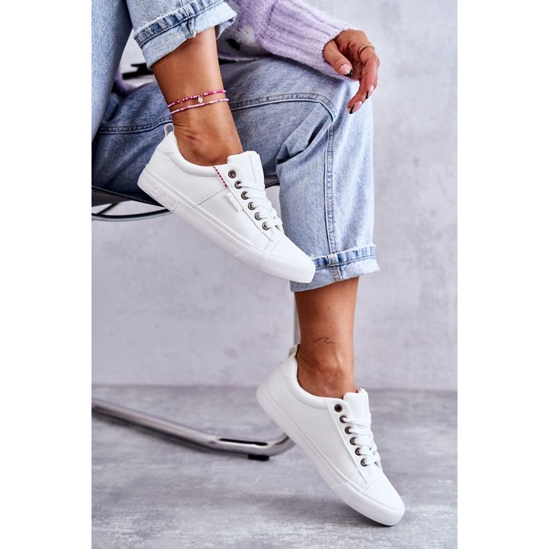 Sneakers Basse da Donna in Pelle Big Star KK274005 Bianche bianca 2