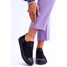 Sneakers da donna in materiale basso Big Star KK274009 nere nero 1