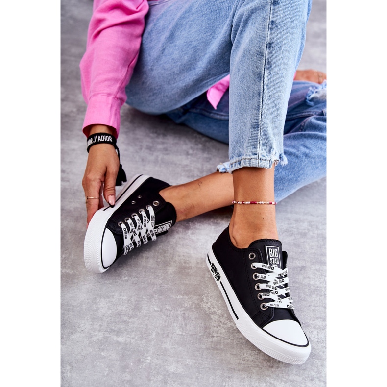 Sneakers in Pelle da Donna Big Star KK274096 Nere nero 1