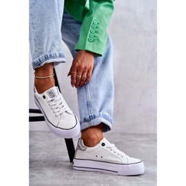 Sneakers da donna in materiale Big Star KK274037 Bianche bianco 1