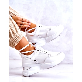 PG1 Scarpe Sportive Lucide Da Donna Su Un Cuneo, Attività Bianca bianco 5