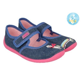 Ciabatte per bambini Befado con velcro 955X014 blu navy 2