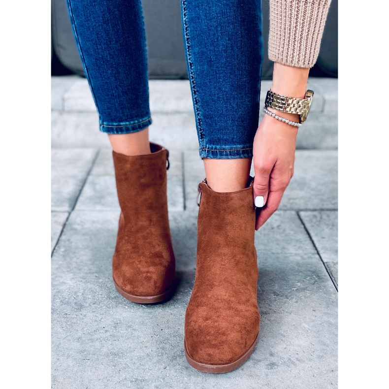 Stivaletti Chelsea da donna in camoscio Verbe Camel marrone 2