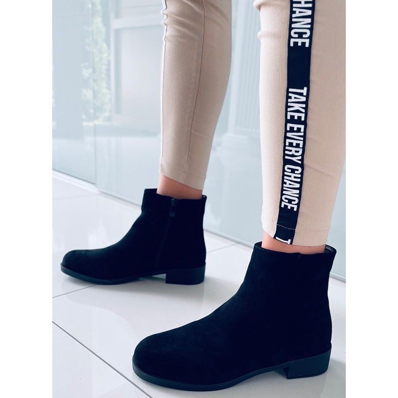 PA1 Stivaletti Chelsea in camoscio da donna Verbe Black nero 2