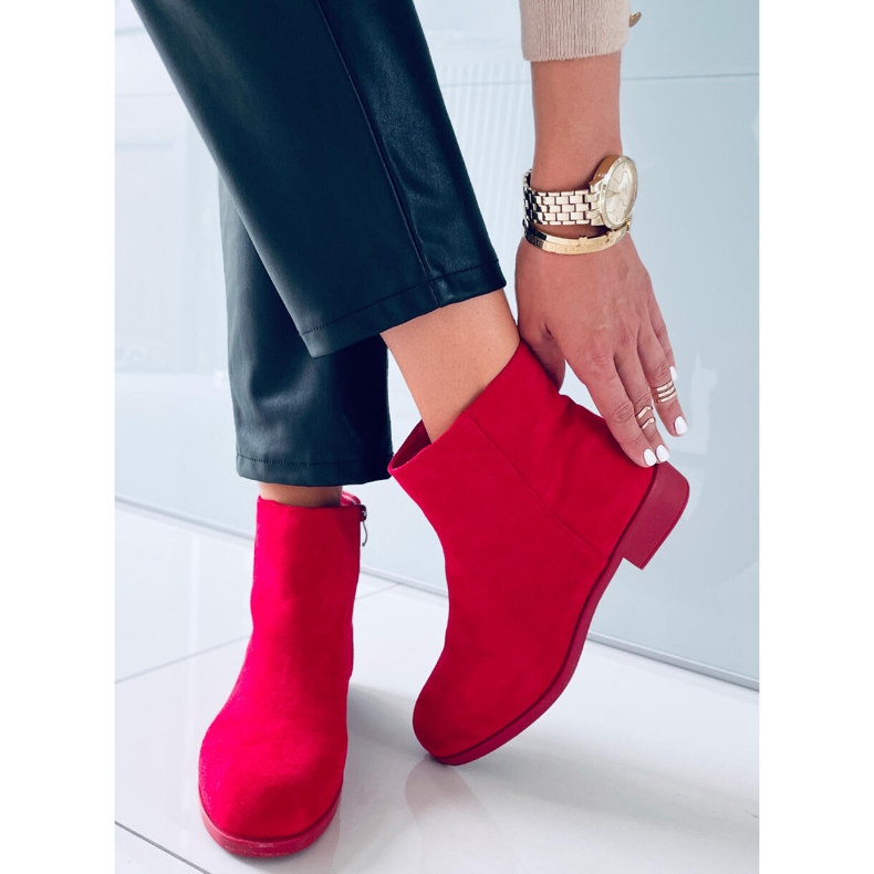 PA1 Stivaletti Chelsea da donna in camoscio Verbe Red rosso 1