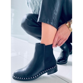 PA1 Stivaletti Chelsea con perle Lagos Black nero 1
