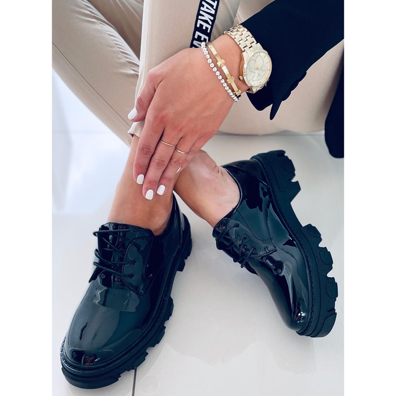 PA1 Mocassini stringati Tekla Black Shing nero 2