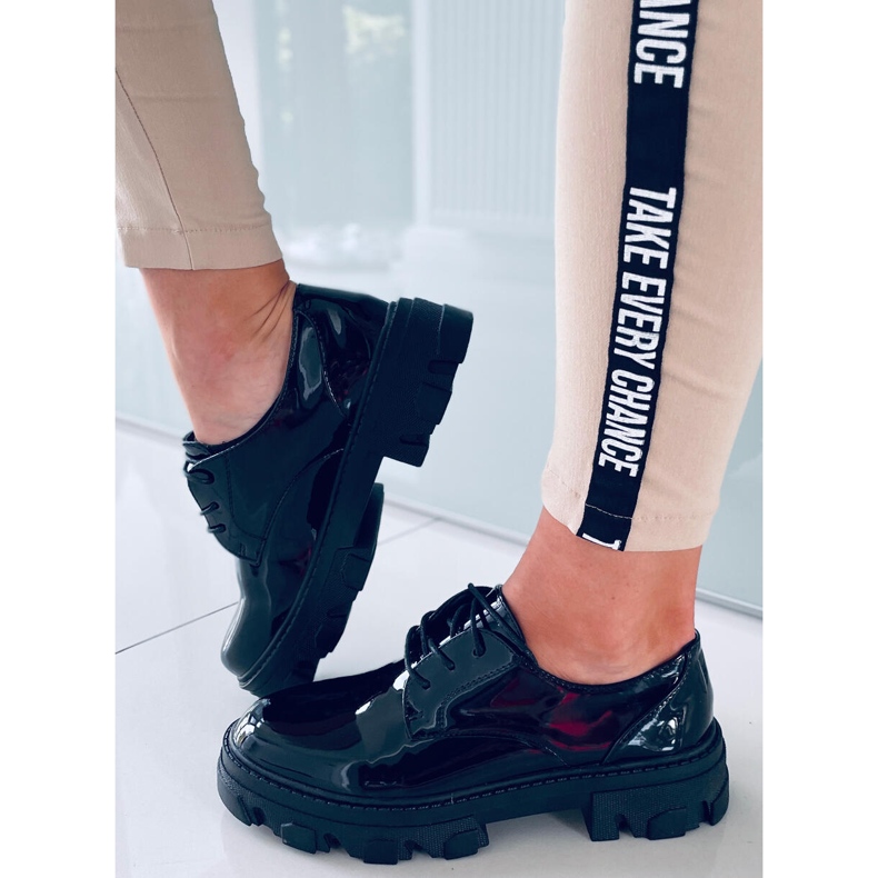 PA1 Mocassini stringati Tekla Black Shing nero 1