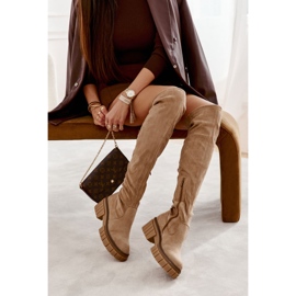 PS1 Stivali in pelle scamosciata da donna Beige Cheera Workers 1