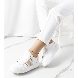 Sneakers bianche sulla piattaforma Goldsmi bianco 1