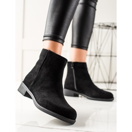 Ideal Shoes Stivaletti casual in pelle scamosciata nero 1