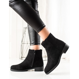Ideal Shoes Stivaletti casual in pelle scamosciata nero 2