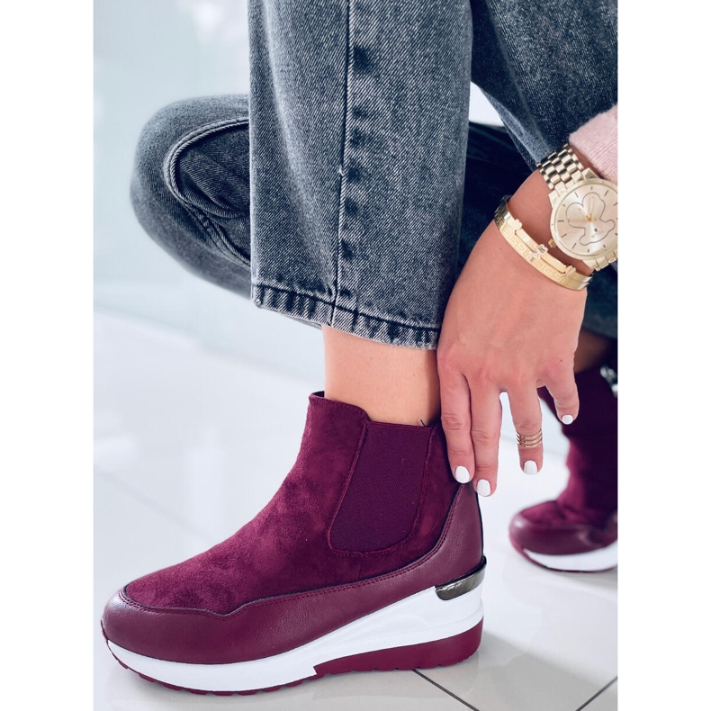 Stivali con zeppa Byers Burdeos rosso multicolore 1
