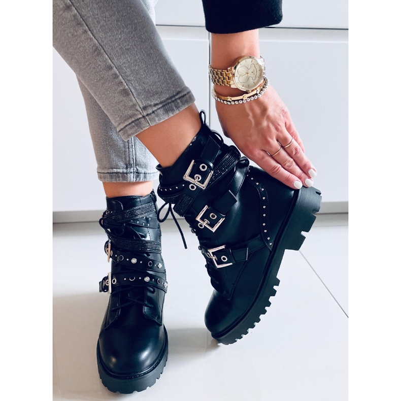 Stivali militari Fleur Black nero 2