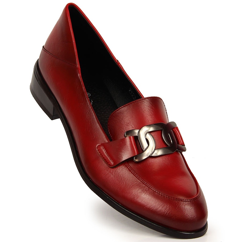 Scarpe da donna con tacco alto con decoro Vinceza bordeaux rosso 1