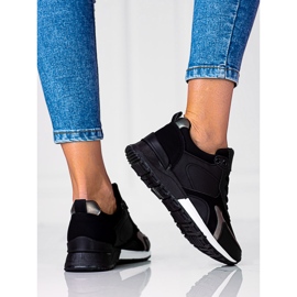 Scarpe sportive da donna Shelovet nere realizzate in pelle ecologica nero 1