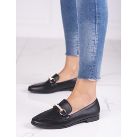 Mocassini da donna Shelovet neri con perle nero 1