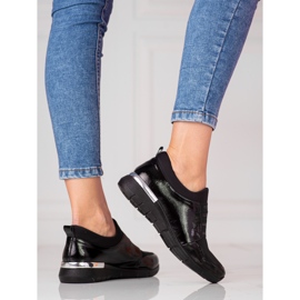 W. Potocki Sneakers leggere Shelovet da donna laccate nero 1