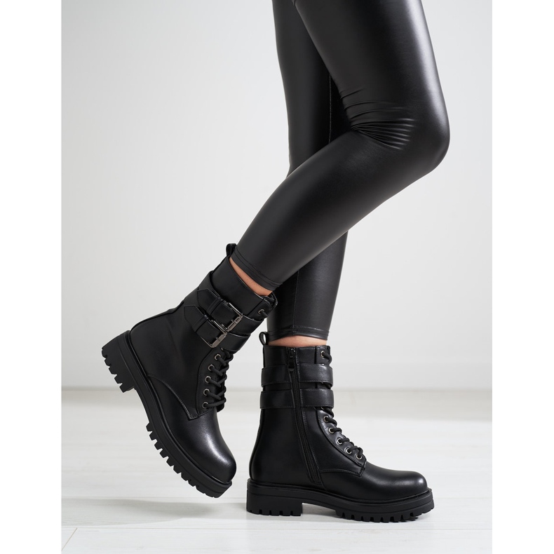 Shelovet operaie con fibbie nero 1