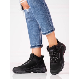 Scarpe da trekking alte da donna nere DK nero 1