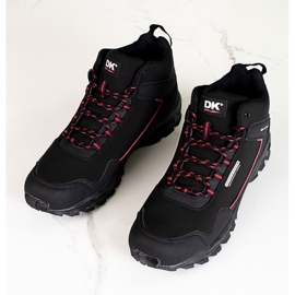 Scarpe alte da trekking da uomo DK nere e rosse nero 1