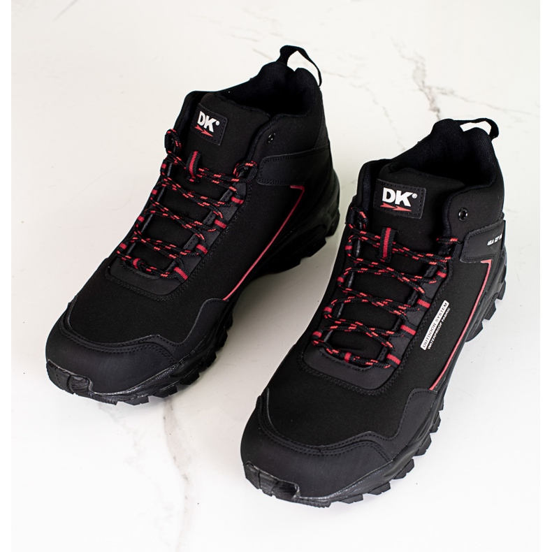 Scarpe alte da trekking da uomo DK nere e rosse nero 1