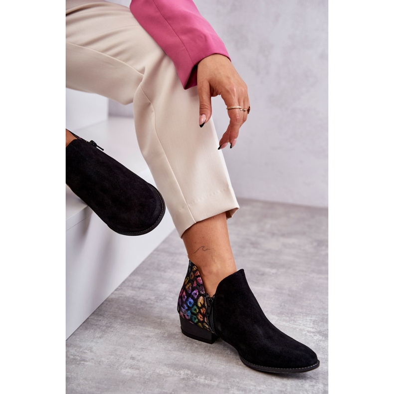 Stivali Maciejka in pelle con macchie 04091-39 neri nero multicolore 1