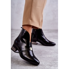 Stivali In Pelle Sul Tacco Piatto Laura Messi 2268 Nero 1
