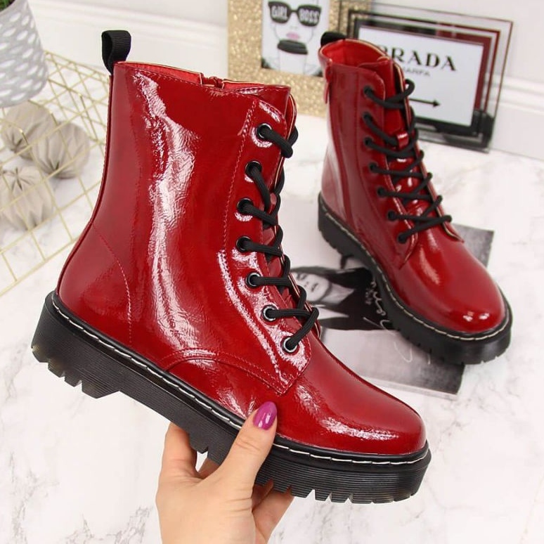 Stivali laccati isolanti S. Barski W OLI71B Red rosso 1