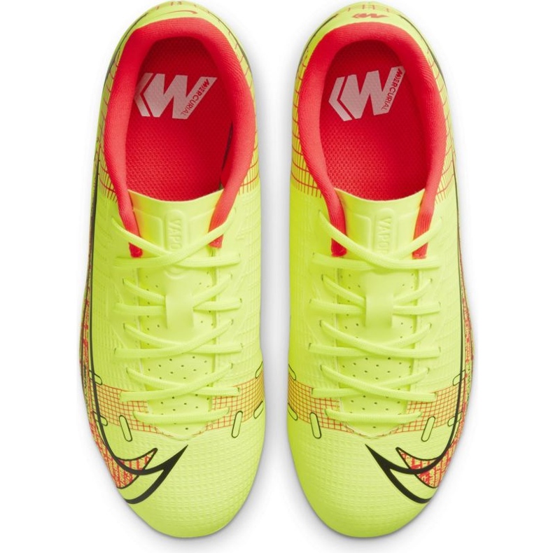 Nike Mercurial 14 Vapor Academy FG / MG Jr CV0811-760 scarpe da calcio gialli 3