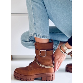 Stivali militari Maude Camel marrone 2