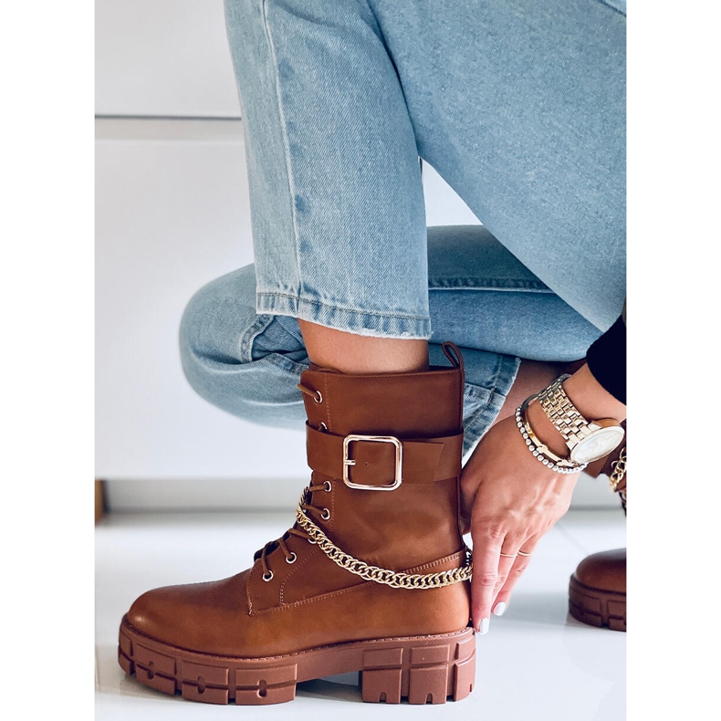 Stivali militari Maude Camel marrone 2