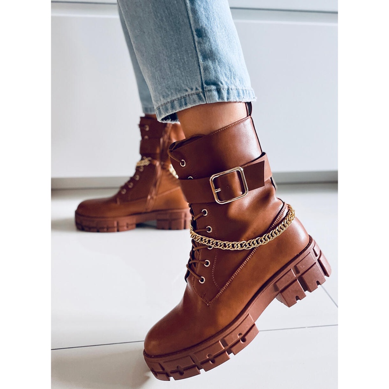 Stivali militari Maude Camel marrone 1