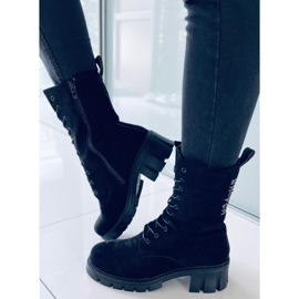 Stivali stringati Arne Black nero 1