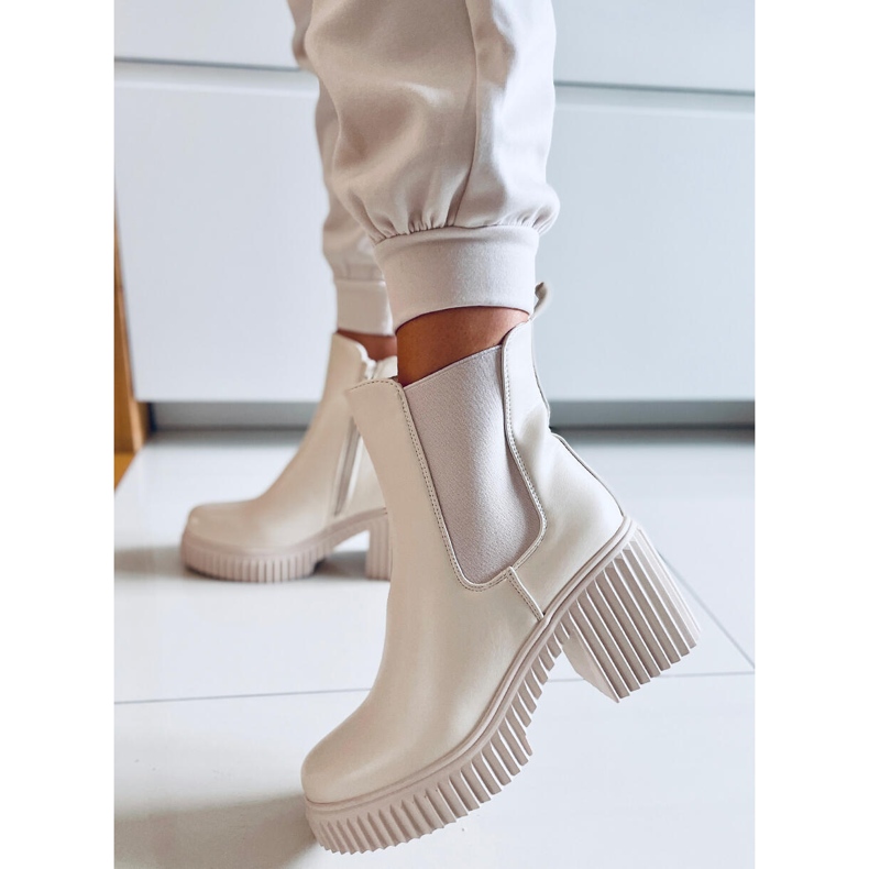 Stivaletti Chelsea Janet Beige 2