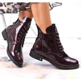 Scarpe da donna, verniciate, bordeaux, Potocki chiaretto rosso 1