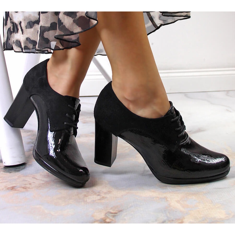 Scarpe da jazz da donna su un palo Jezzi nero 1