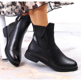Vinceza Nero Nero Stivali Filippo Jodhpur da donna 1