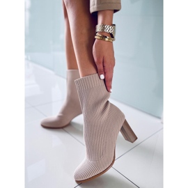 Stivaletti con tacco alto di Hermione Taupe beige 2