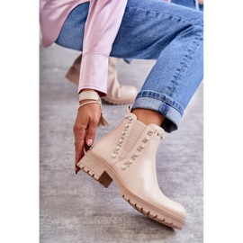 PG1 Stivali In Pelle Da Lavoro Beige Ferra 1