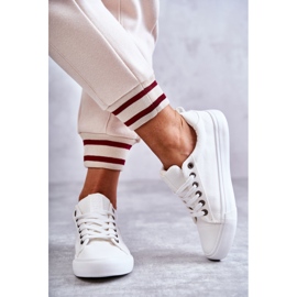 Sneakers da donna in materiale basso Big Star KK274003 Bianche bianco 1