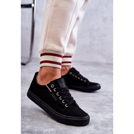 Sneakers da donna in materiale basso Big Star KK274004 nere nero 2